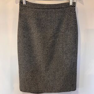 PURE Collection Black/white check wool pencil skirt